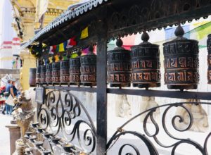 Prayer wheels, Swayambhunath in Kathmandu