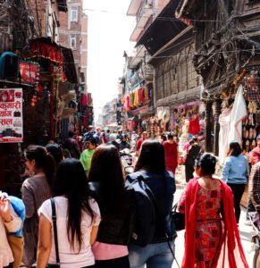 Colourful streets of Kathmandu