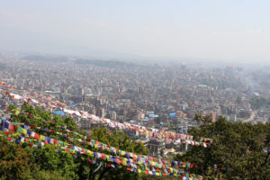 Views out across the Kathmandu Valley, from Swayambhunath